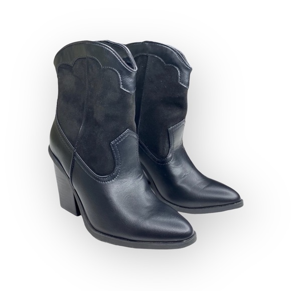 new Dolce Vita ⌘ Nichole Western Chunky Heel Sleek Cowboy Boot ⌘ Black ⌘ 6.5M - Picture 12 of 16